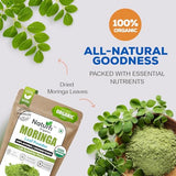 Organic Moringa Powder - 100% Pure Moringa Oleifera Leaf Powder - 3.5 Oz (100g) - USDA Certified - Perfect for Smoothies & Recipes