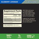 Optimum Nutrition Micronized Creatine Monohydrate - Blueberry Lemonade - 360g