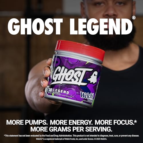 GHOST Legend Pre-Workout Powder - Welch's Grape (Energy & Focus)
