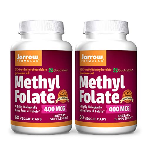 Jarrow Formulas Methyl Folate (5-MTHF) - 2 Packs -  Supports Cognitive & Heart Health