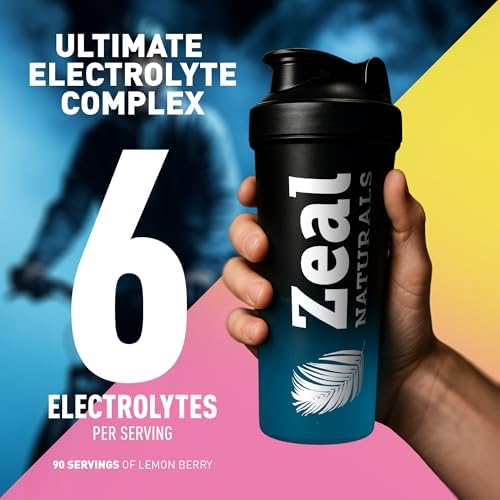 Zeal Electrolyte Powder - Lemon Berry Flavor | 90 Servings | Zero Sugar Hydration & Recovery