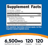 Nutricost White Kidney Beans Capsules 6,500mg - Vegetarian, Gluten Free, GMO Free, Healthy Digestion, Healthy Protein, Fiber Support, Aisle 3 Vitamin Supplement