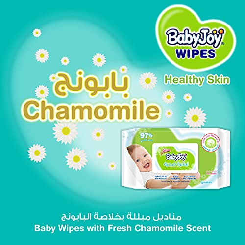 Babyjoy Healthy Skin Baby Wipes - Pack of 80 Gentle Cleansing Wipes for Sensitive Skin