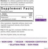 Bluebonnet Nutrition Magnesium Citrate 400mg - 120 Caplets for Muscle & Nerve Support