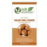 MR Ayurveda 100% Pure Walnut Shell Powder (100g) - Natural Exfoliant for Skin & Hair Scrub
