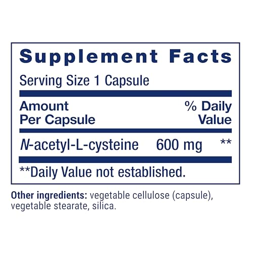 N-Acetyl-L-Cysteine (NAC) 600 mg - Antioxidant Support (60 Veggie Caps)