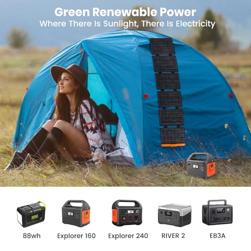 60W Foldable IP67 Solar Panel with Multiple USB Outputs for Camping