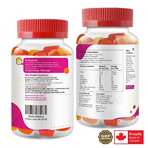 GUMAZING Vitamin C + Zinc for Kids - 60 Gummies, Immune Support Supplement