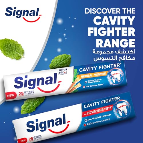 SIGNAL Fluoride Toothpaste - Fresh Breath & 10x Stronger Teeth (2x120ml)