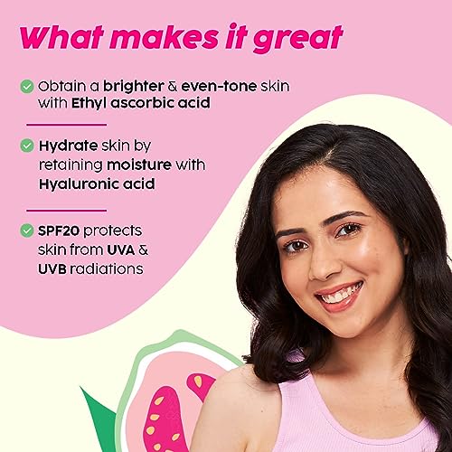 PLIX THE PLANT FIX Guava Glow Smoothie Moisturizer (50g) - Vitamin C & ALA for Brighter Skin