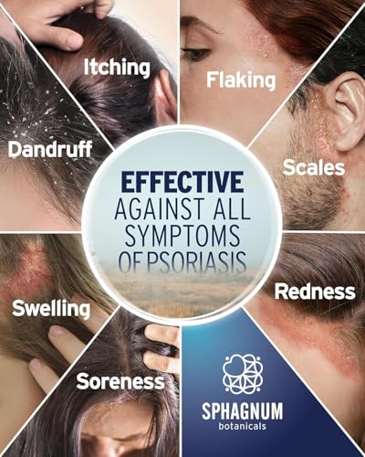 2025 Psoriasis Shampoo with Salicylic Acid - Natural Peat & Menthol Formula for Itchy, Flaky Scalp - 250 ml