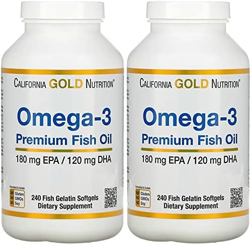 California Gold Nutrition, Omega-3, Premium Fish Oil, 240 Fish Gelatin Softgels