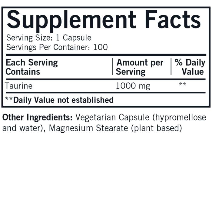 Kirkman L-Taurine 1000 mg Hypoallergenic - Premium Amino Acid Support