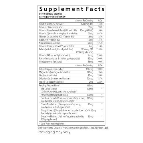 Fairhaven Health FertilAid for Women - 90 Veggie Caps, Fertility Support Supplement