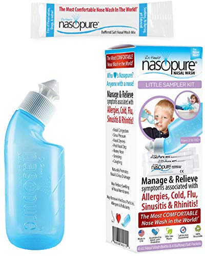 Nasopure Little Sampler Nasal Wash Kit - 4oz Bottle & 4 Saline Packets