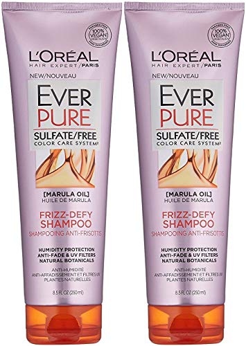 L'Oreal Paris EverPure Sulfate Free Frizz Defy Shampoo - 8.5 Ounce (Pack of 2)