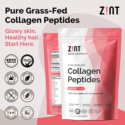 Zint Grass-Fed Hydrolyzed Collagen Types I & III Powder (2 oz)