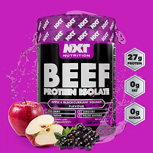 NXT Nutrition Beef Protein Isolate 540g Apple & Blackcurrant - High Protein Dairy-Free