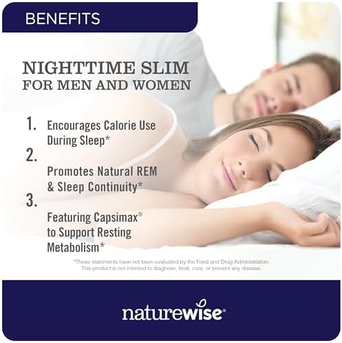 NatureWise, NightTime Slim, For Men and Women, 60 Vegetarian Capsules