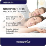 NatureWise, NightTime Slim, For Men and Women, 60 Vegetarian Capsules