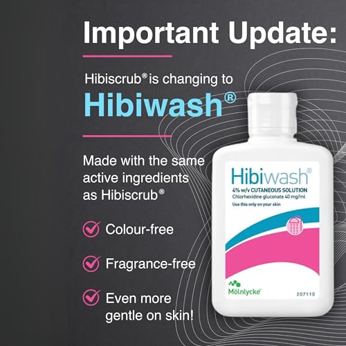 Hibiwash 125ml Antimicrobial Body Wash – Pre- & Post-Operative Cleanser with JJH Medical 5-Day Protocol Guide
