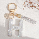 Personalized Initial Letter Keychain for Women & Girls - Bling Car & Backpack Accessory