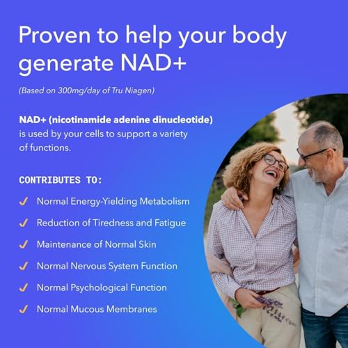 TRU NIAGEN Nicotinamide Riboside NAD+ Supplement - 300mg NR Capsules (2 Month Supply, 2 Bottles)