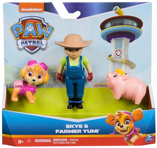 Paw Patrol Hero Pups Action Figure Set - Skye, Farmer Yumi, and Piggy