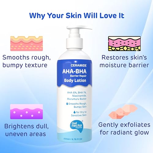 Ceramide AHA 6% + BHA 1% Barrier Repair Body Lotion | Hydrating & Exfoliating Formula