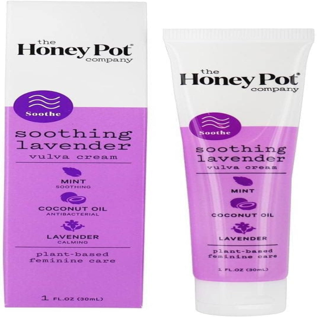 The Honey Pot Company - Cream Soothing Lavender - at Home or On The Go Medicated Cream to Relieve Itching and Discomfort - 1 fl. oz.