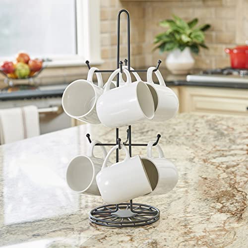 Yumi 8-Mug Drying Rack and Storage Holder - Chrome Finish