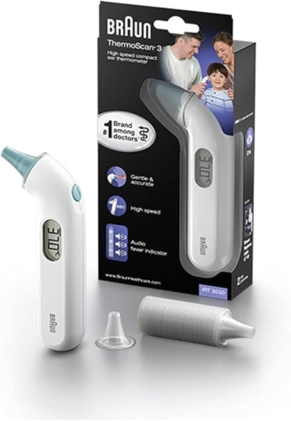 ميزان حرارة Braun IRT 3030 للاذن - فائق السرعة، دقيق، سهل الاستخدام