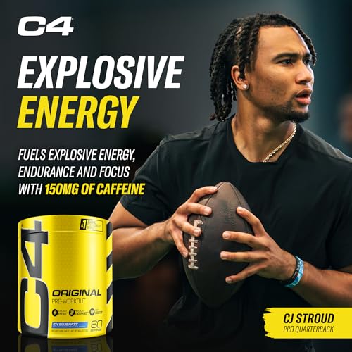 Cellucor C4 Original Explosive Pre-Workout Powder - Icy Blue Razz Flavor - 13.8 oz (390g)