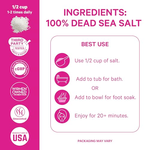 Pink Stork Pregnancy Bath Flakes - Magnesium & Dead Sea Salts - 2 lbs (907g)
