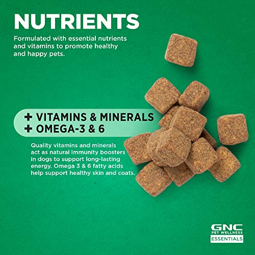 GNC Pets Essentials Dog Multivitamin Soft Chews with Salmon Oil, 60 Count