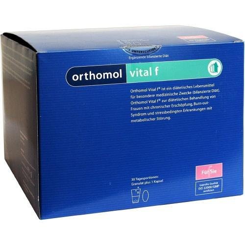 Orthomol Vital F - Women's Daily Multivitamin, 30 Granules/Capsules