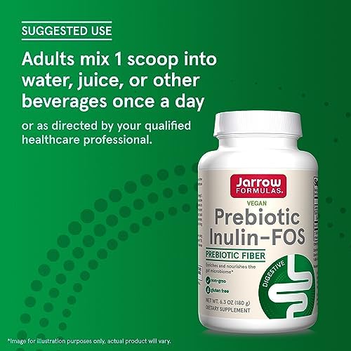 Jarrow Formulas Inulin FOS Prebiotic Fiber Powder - 6.3 oz - Digestive Health