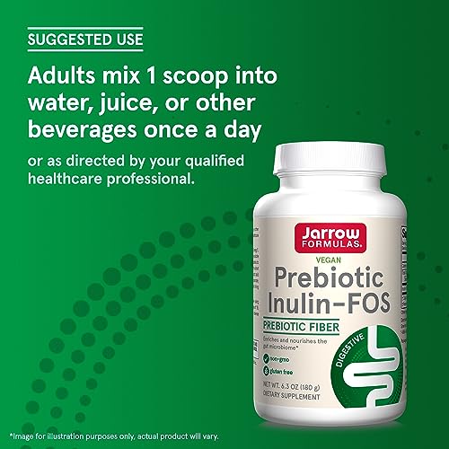 Jarrow Formulas Inulin FOS Prebiotic Fiber Powder - 6.3 oz - Digestive Health
