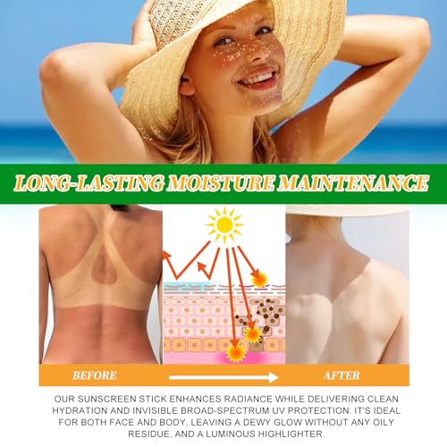 Double-Effect Waterproof Sunscreen Stick, 20g, SPF50+, Thin Texture, UV & Infrared Protection