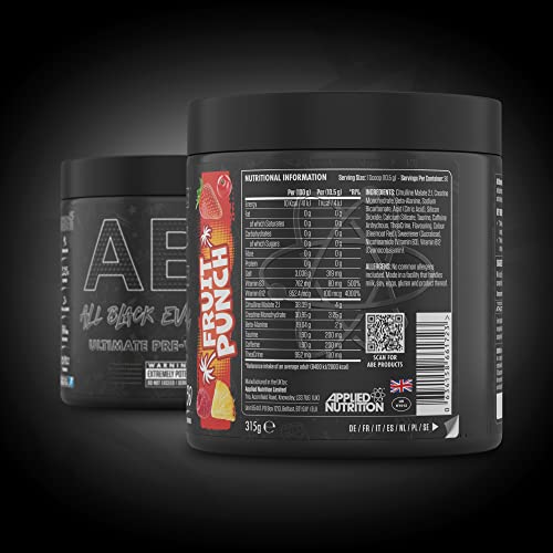 All Black Everything Pre-Workout Powder - 30 Servings | Fruit Punch