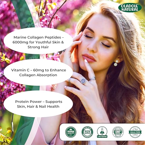 Oladole Natural Super Collagen C Tablets for Skin, Hair, Nails & Joints (120 Tablets)