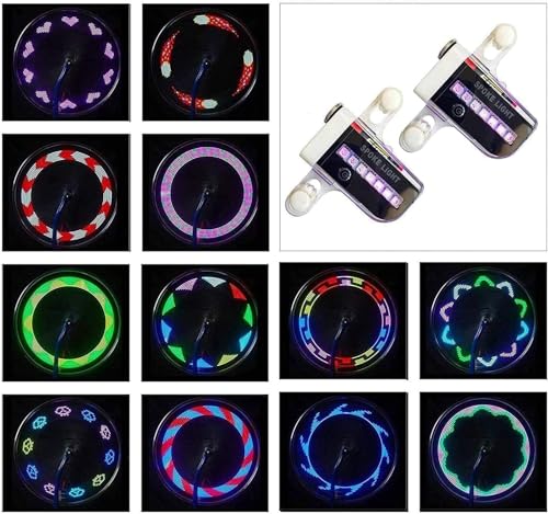Bike Wheel Lights - Waterproof LED Spoke Lights with 30 Patterns