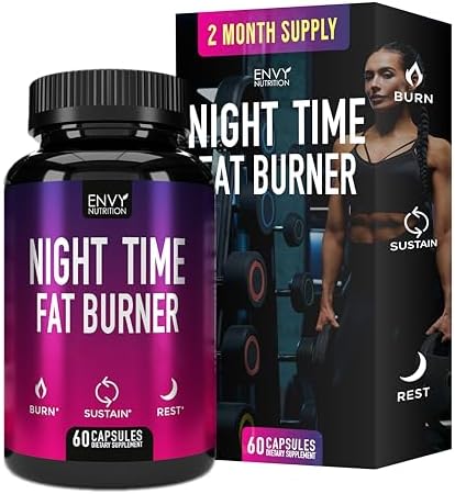 Night Time Fat Burner Supplements with Green Coffee Bean Extract - 60 Capsules