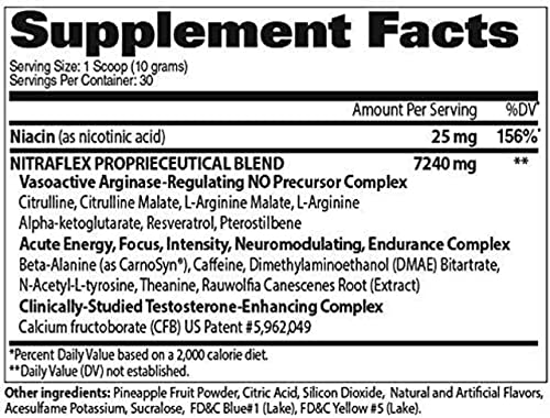 GAT Sport Nitraflex Pre-Workout Powder - Green Apple, 300g