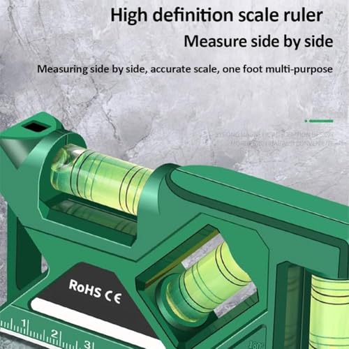 Mini Magnetic Spirit Level Ruler - Portable Bubble Meter for Household & TV Installation (Green)