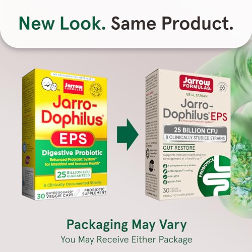 Jarrow Formulas Jarro-Dophilus EPS Probiotic - 25 Billion CFU, 30 Veggie Capsules