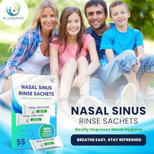 Sinus Rinse Salt Sachets - 55 Pack Neti Pot Refills
