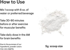 THORNE Creatine - Creatine Monohydrate, Amino Acid Powder - Support Muscles, Cellular Energy and Cognitive Function - Gluten-Free, Keto - NSF Certified for Sport - 16 Oz - 90 Servings