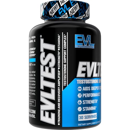 EVLution Nutrition EVLTest Testosterone Support Complex - 120 Tablets | Boost Energy & Vitality