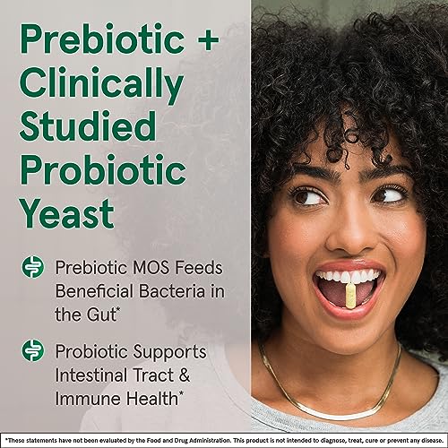 Jarrow Formulas Saccharomyces Boulardii & MOS - 5 Billion CFU, 90 Veggie Caps - Gut Health